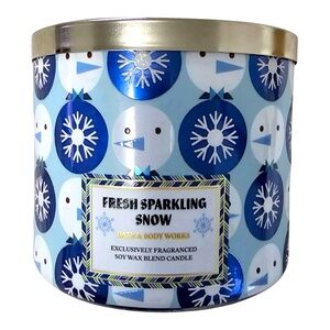 Fresh Sparkling Snow Bath and Body Works Three Wick Candle